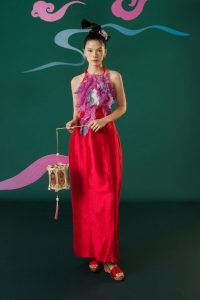 Váy cổ yếm Thanh Lam LALIN