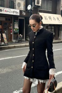 Váy Vest viền trắng LONGNG